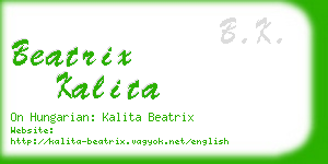 beatrix kalita business card